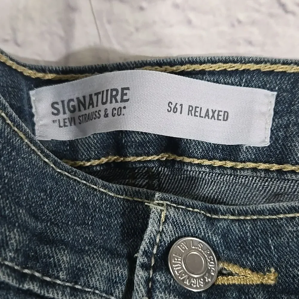 Levi's S61 Men's 40x30 Relaxed Fit Jeans Classic Blue Denim Stretch 40W/30L